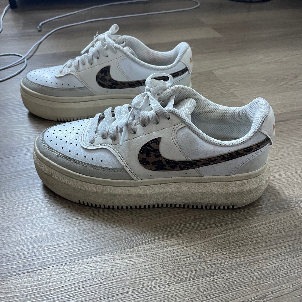 Cheetah Print Nike Air-force Ones!! Woman’s size 8